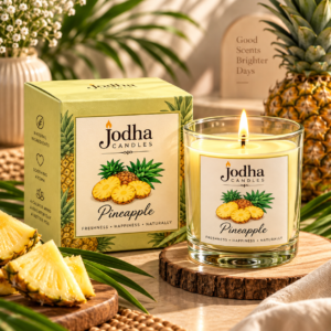 Pineapple Scented Candle – Refreshing Tropical Fragrance for Home & Relaxation