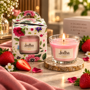 Strawberry Scented Candle – Sweet & Fruity Fragrance for Home, Relaxation & Gifting